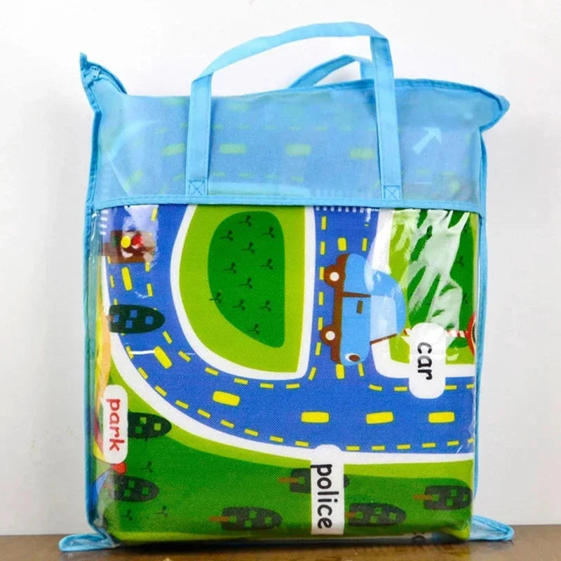 Tapis voiture enfant antidérapant - Aire de jeu et circuit urbain