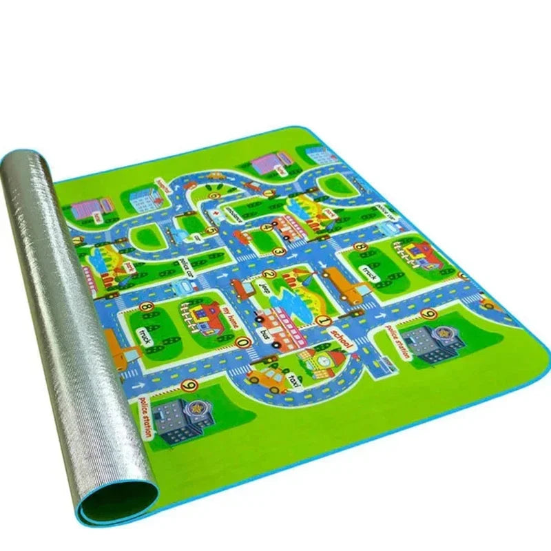 Tapis voiture enfant antidérapant - Aire de jeu et circuit urbain