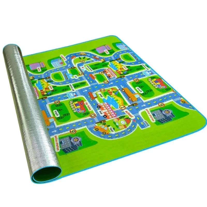 Tapis voiture enfant antidérapant - Aire de jeu et circuit urbain