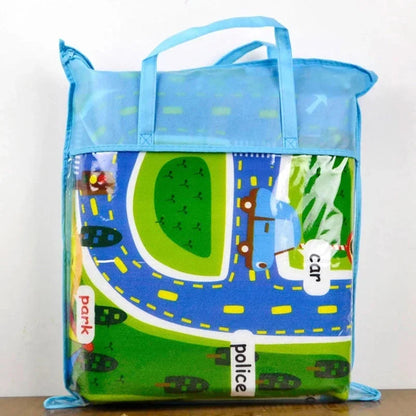 Tapis voiture enfant antidérapant - Aire de jeu et circuit urbain
