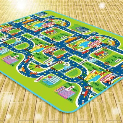 Tapis voiture enfant antidérapant - Aire de jeu et circuit urbain