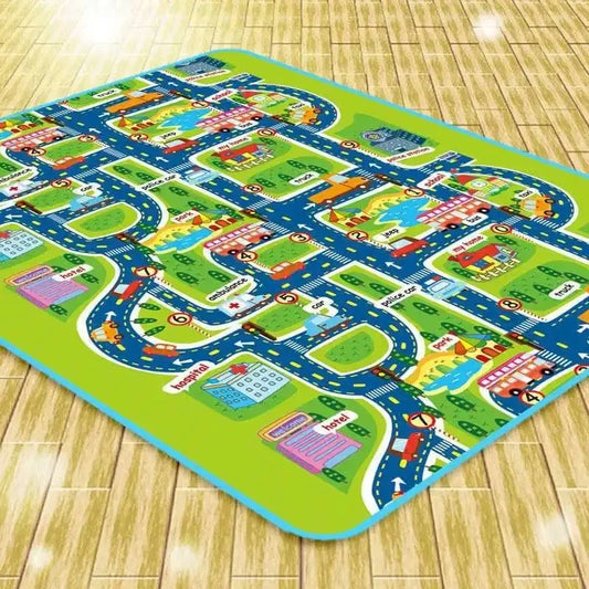 Tapis voiture enfant antidérapant - Aire de jeu et circuit urbain