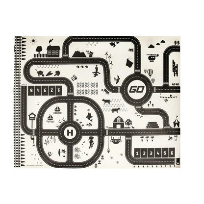 Tapis voiture enfant XXL - Grand tapis routier pour petites voitures - 130x100cm