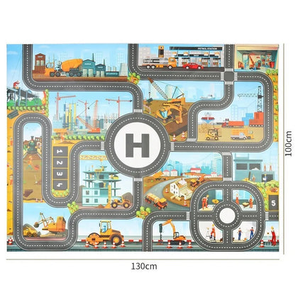 Tapis voiture enfant imperméable - Jeu de circulation et motricité 100x130CM