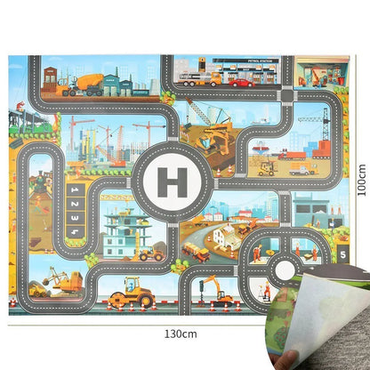 Tapis voiture enfant imperméable - Jeu de circulation et motricité 100x130CM